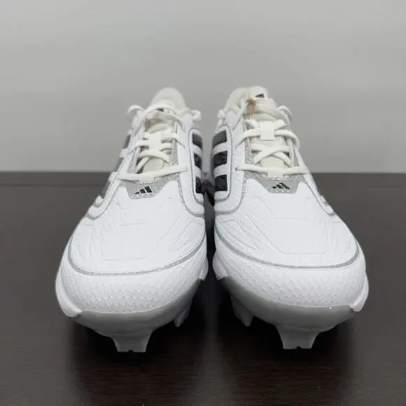 Adizero PureHustle 3 TPU Softball Cleats Adidas White Black Silver IG7137 Sz 9.5 - Picture 3 of 14